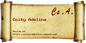 Csiky Adelina névjegykártya